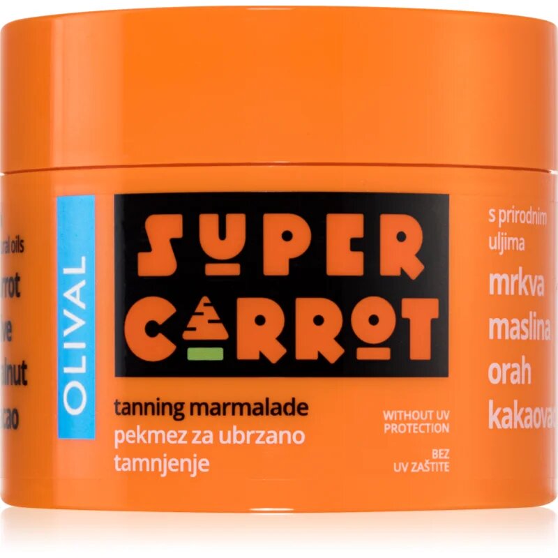 Olival SUPER Carrot Tanning Jam pripravek za pospešitev in podaljšanje porjavelosti brez zaščitnega faktorja 100 ml