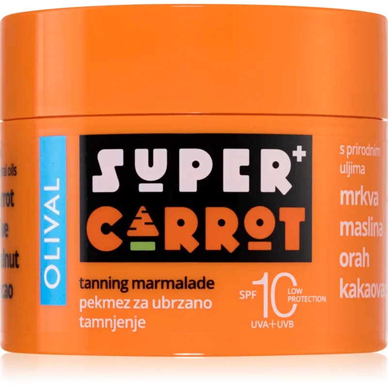 Olival SUPER Carrot Tanning Jam pripravek za pospešitev in podaljšanje porjavelosti SPF 10 100 ml