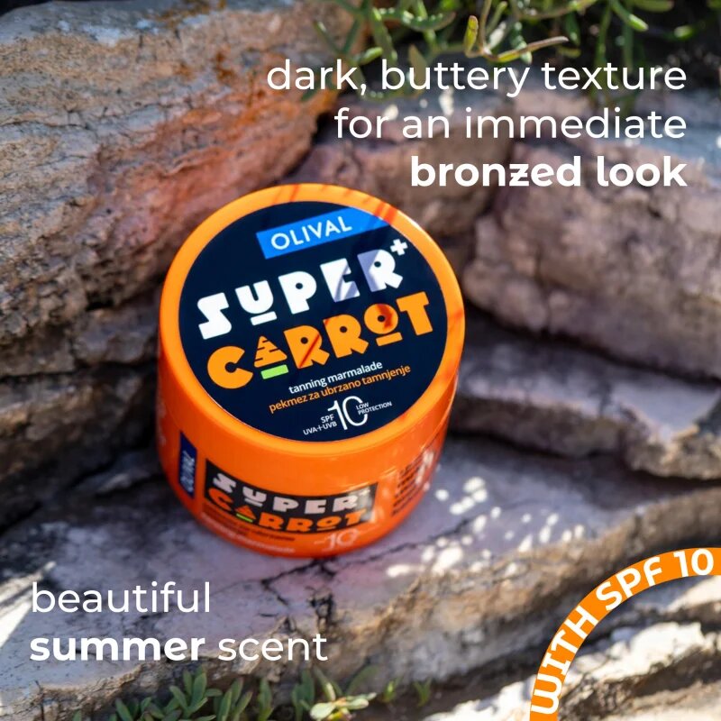 Olival SUPER Carrot Tanning Jam pripravek za pospešitev in podaljšanje porjavelosti SPF 10 100 ml