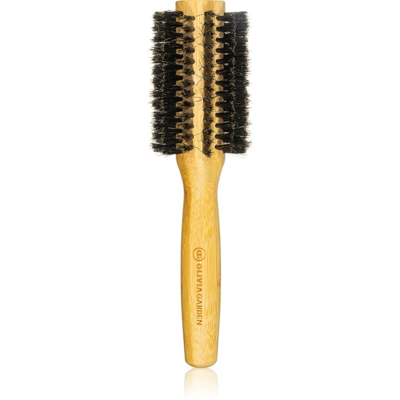 Olivia Garden Bamboo Touch okrogla krtača za lase s ščetinami divjega prašiča premer 30 mm 1 kos