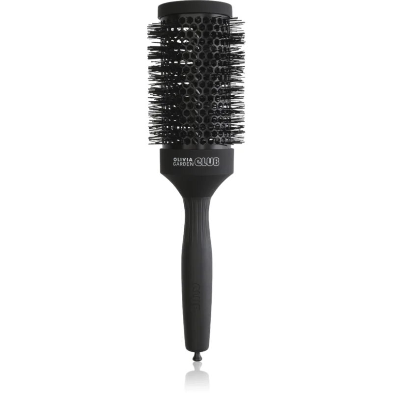 Olivia Garden Club The Glow Blowout Ceramic Round Brush Black okrogla krtača za lase 1 kos