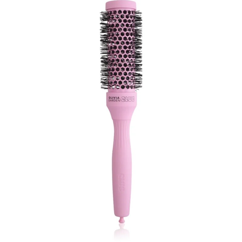 Olivia Garden Club The Glow Blowout Ceramic Round Brush Pink okrogla krtača za lase S 1 kos