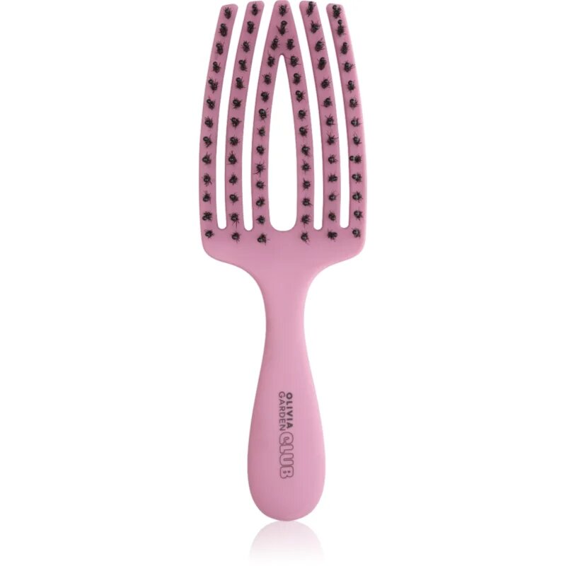Olivia Garden Club The Nomad Detangling&Shine Fingerbrush​ ravna krtača za lase Pink 1 kos