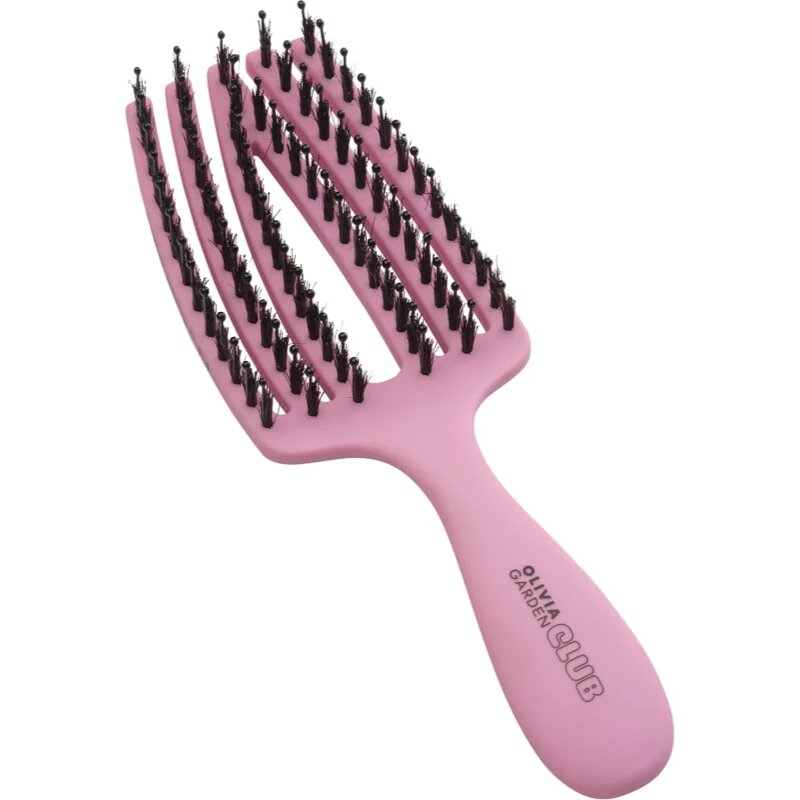 Olivia Garden Club The Nomad Detangling&Shine Fingerbrush​ ravna krtača za lase Pink 1 kos