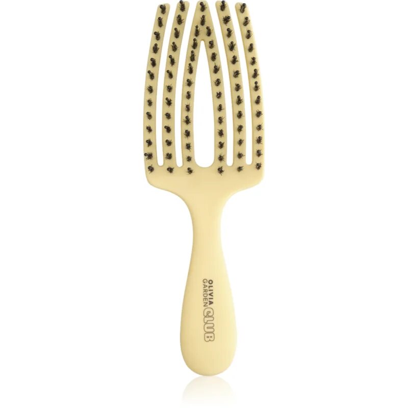 Olivia Garden Club The Nomad Detangling&Shine Fingerbrush​ ravna krtača za lase Yellow 1 kos