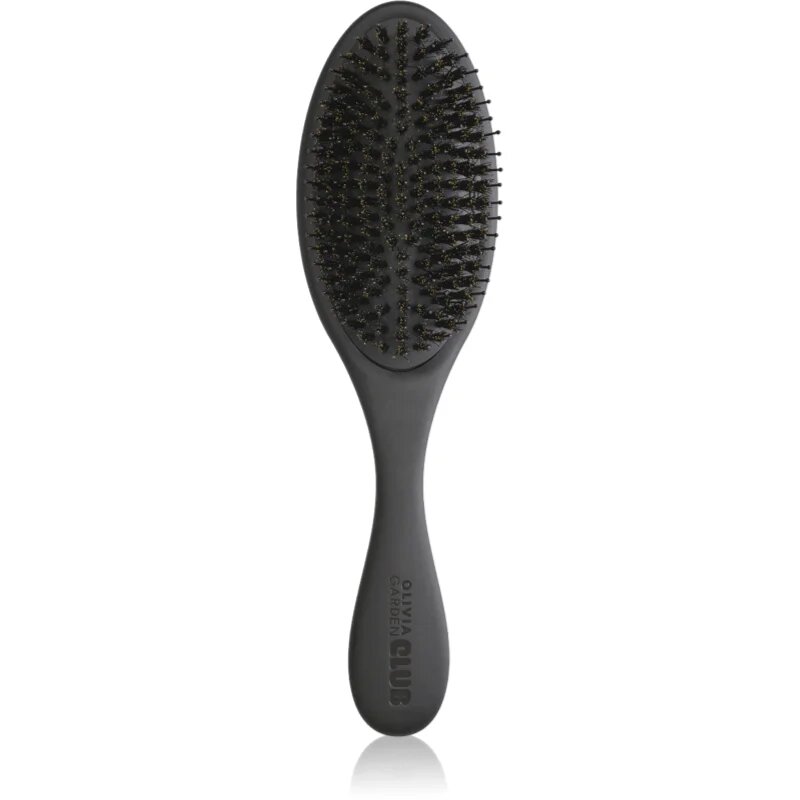 Olivia Garden Club The Reset Detangling&Shine Hairbrush ravna krtača z etuijem Black 1 kos