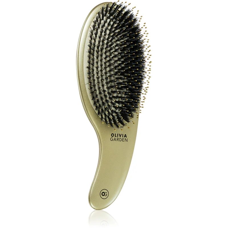 Olivia Garden Expert CURVE Board&Nylon Gold krtača za lase z najlonskimi in prašičjimi ščetinami 1 kos