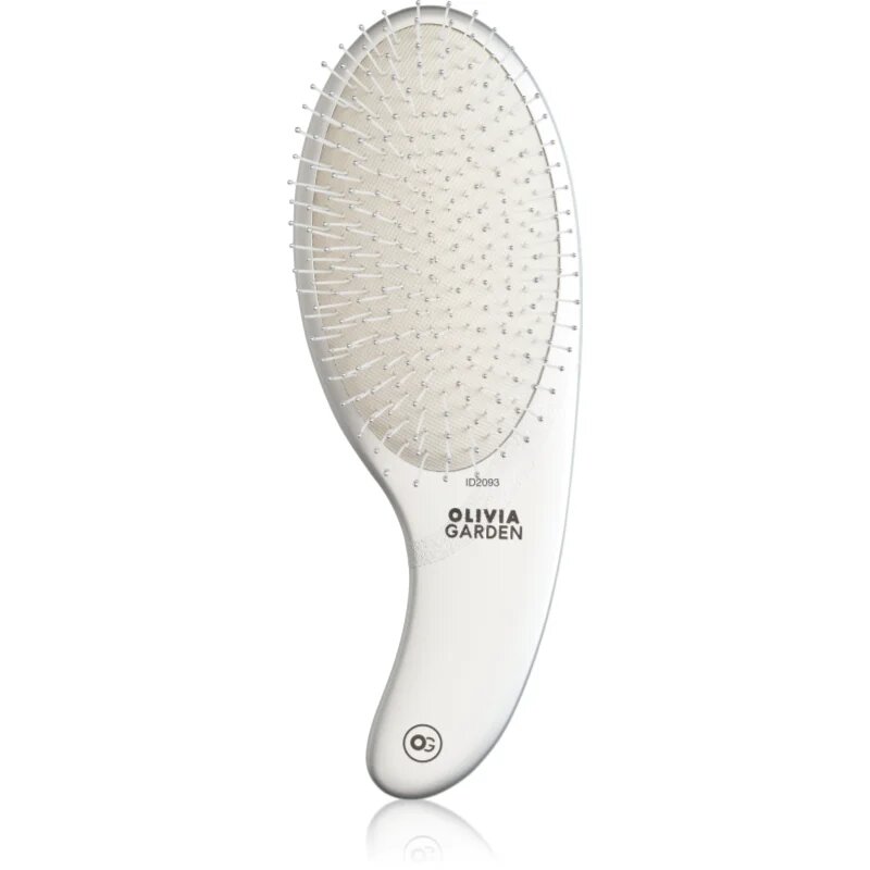 Olivia Garden Expert CURVE Nylon Silver krtača za lase 1 kos