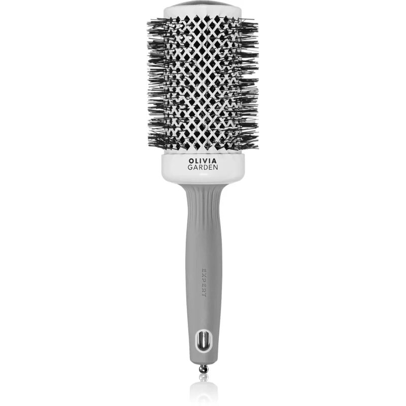Olivia Garden Expert Shine Wavy Bristles White&Grey krtača za lase průměr 55 mm 1 kos