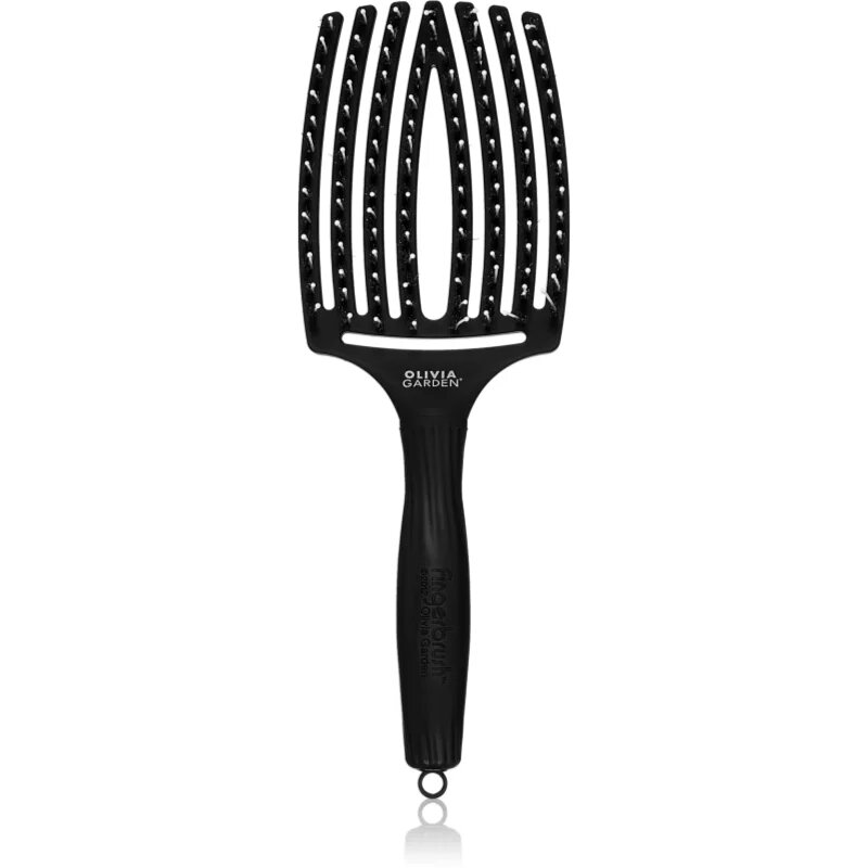 Olivia Garden Fingerbrush Combo velika ravna krtača z najlonskimi in prašičjimi ščetinami Large 1 kos