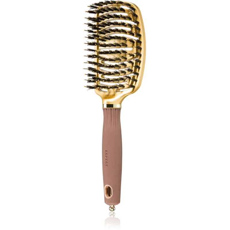 Olivia Garden NanoThermic Ceramic + Ion Flex Collection krtača za lase z najlonskimi in prašičjimi ščetinami 1 kos