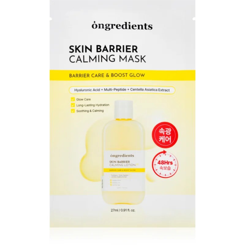Ongredients Skin Barrier Calming Mask pomirjevalna tekstilna maska za krepitev kožne pregrade 1 kos