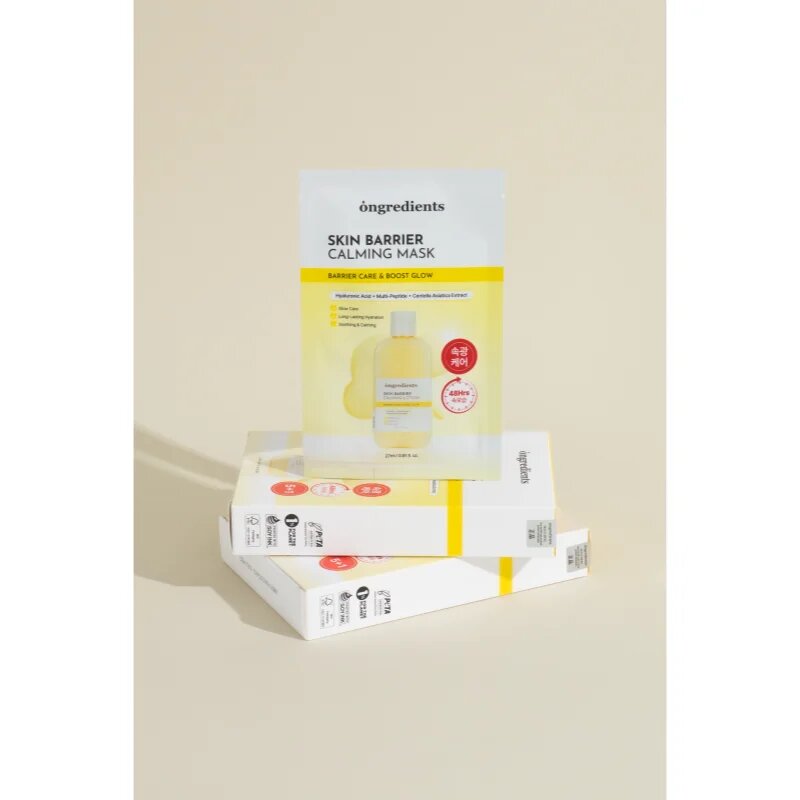 Ongredients Skin Barrier Calming Mask pomirjevalna tekstilna maska za krepitev kožne pregrade 1 kos