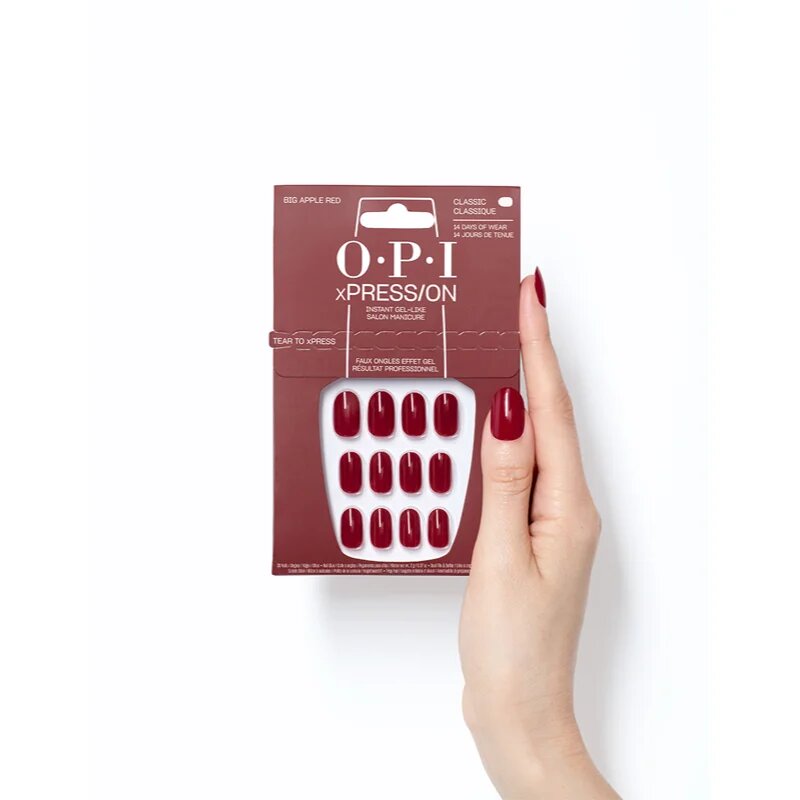 OPI xPRESS/ON umetni nohti Big Apple Red 30 kos