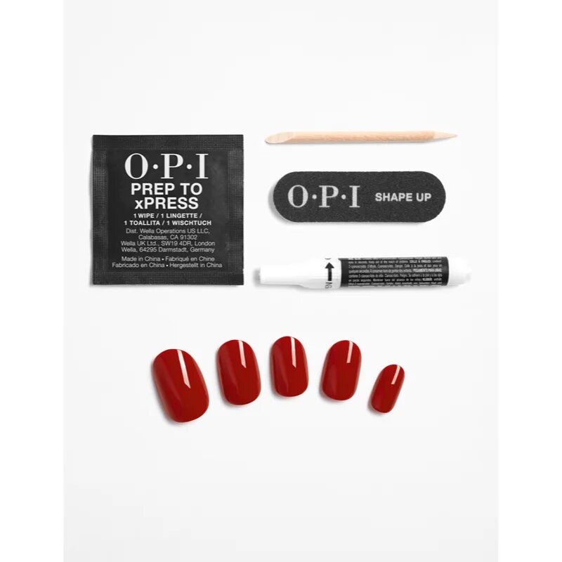 OPI xPRESS/ON umetni nohti Big Apple Red 30 kos