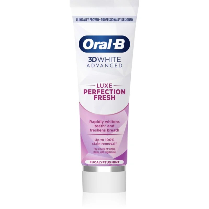 Oral-B 3D White Luxe Perfection Fresh zobna pasta za beljenje zob Eucalyptus Mint 75 ml