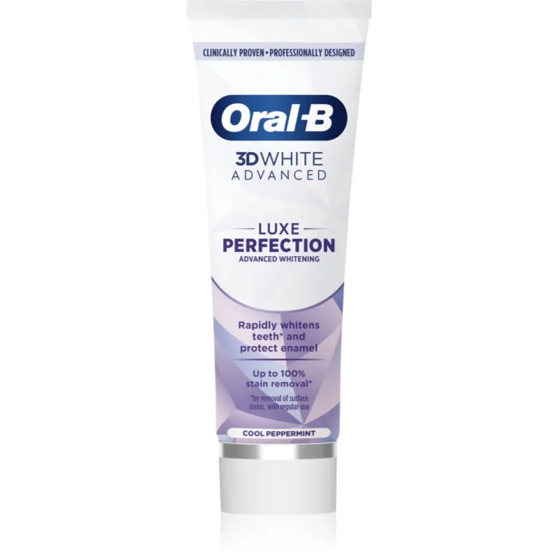 Oral-B 3D White Luxe Perfection zobna pasta za beljenje zob Cool Peppermint 75 ml