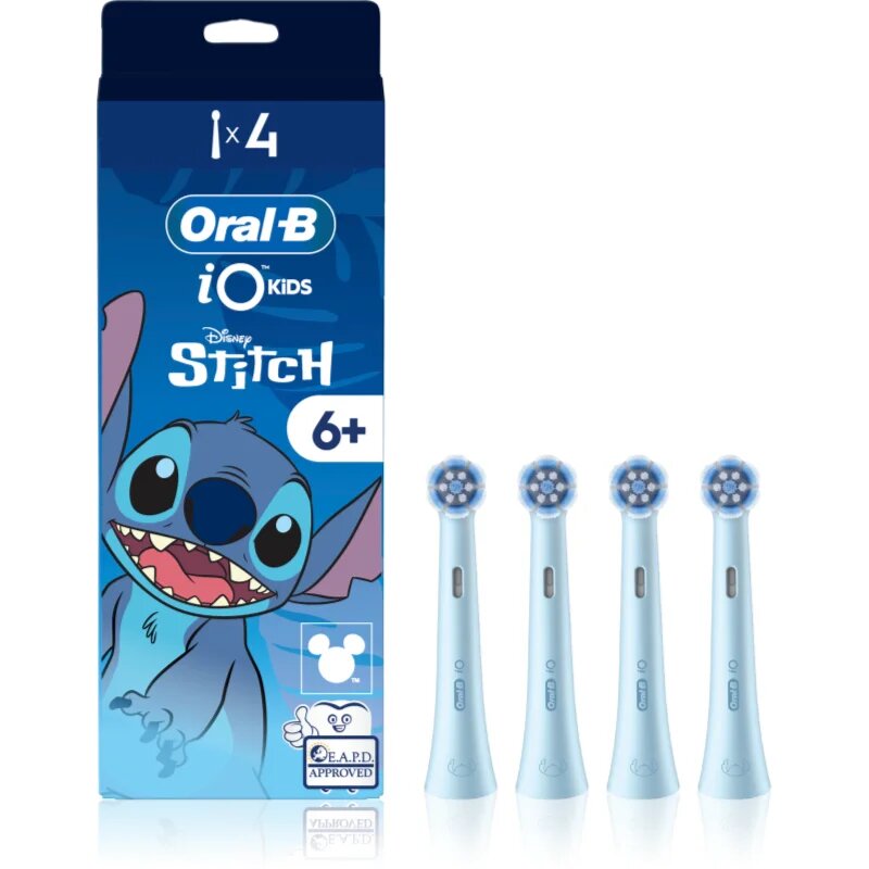 Oral-B iO Kids Disney Stitch nadomestne glave za zobno ščetko za otroke od 6 let 4 kos