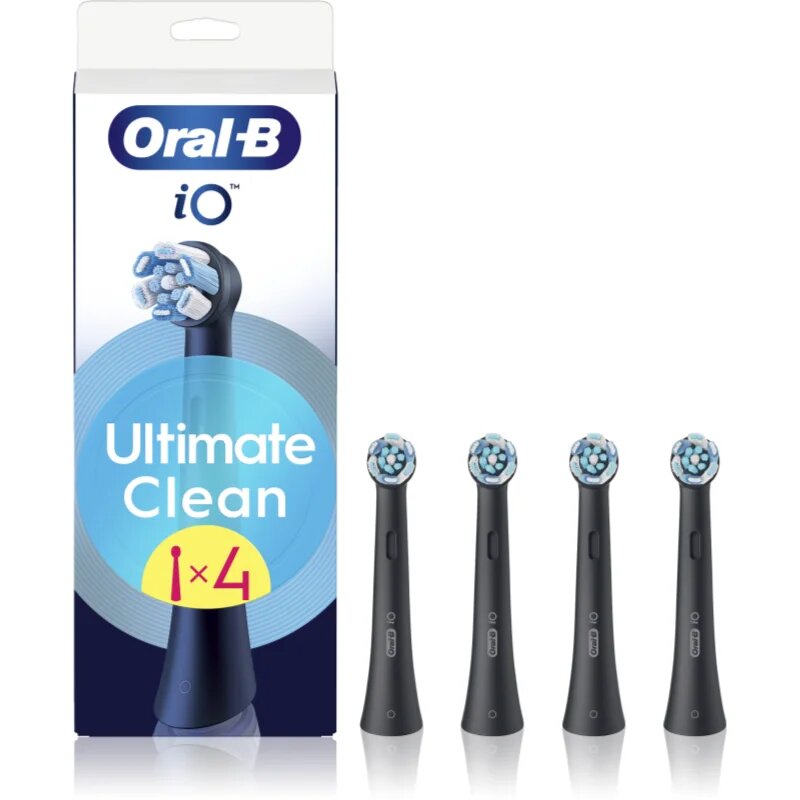 Oral-B iO Ultimate Clean nadomestne glave za zobno ščetko Black 4 kos