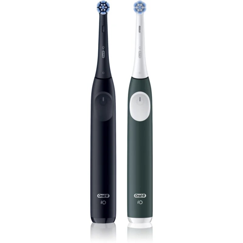 Oral-B iO2 električna zobna ščetka DUO paket Matt Black & Forest Green 1 kos