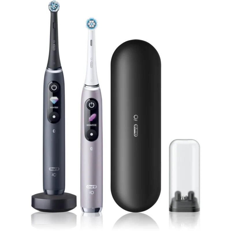 Oral-B iO9 set 2 zobnih ščetk s polnilnim etuijem DUO Black Onyx & Rose Quartz 1 kos