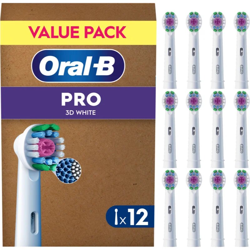Oral-B PRO 3D White nadomestne glave za zobno ščetko 12 kos