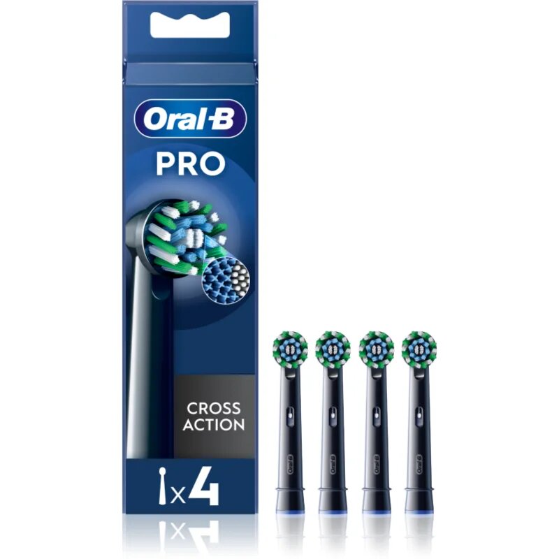 Oral-B PRO Cross Action nadomestne glave za zobno ščetko Black 4 kos