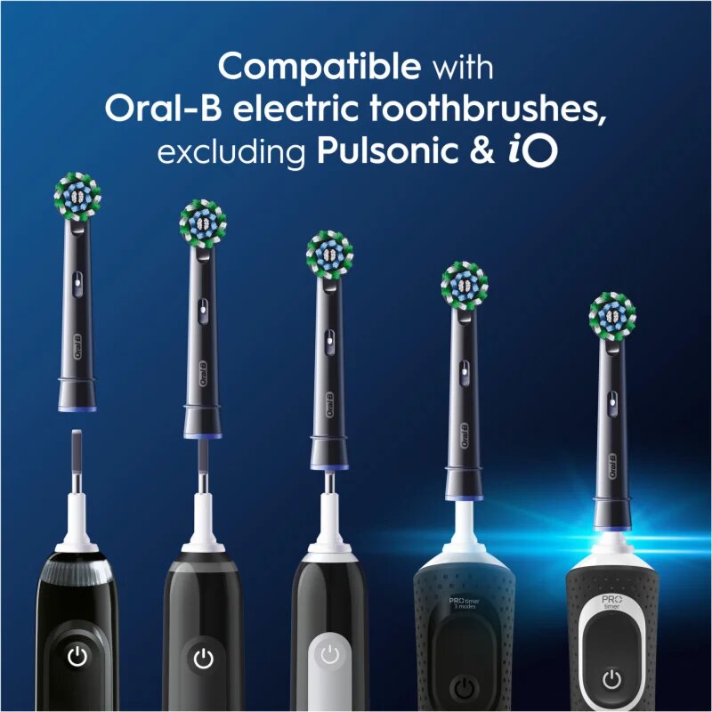 Oral-B PRO Cross Action nadomestne glave za zobno ščetko Black 4 kos