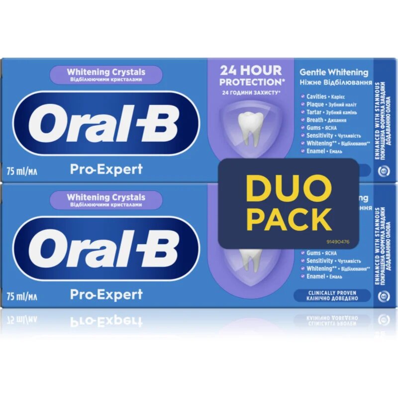 Oral-B Pro Expert Gentle Whitening zobna pasta za beljenje zob 2x75 ml