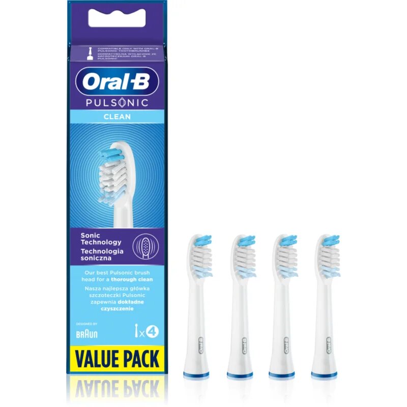 Oral-B Pulsonic Clean nadomestne glave za zobno ščetko 4 kos