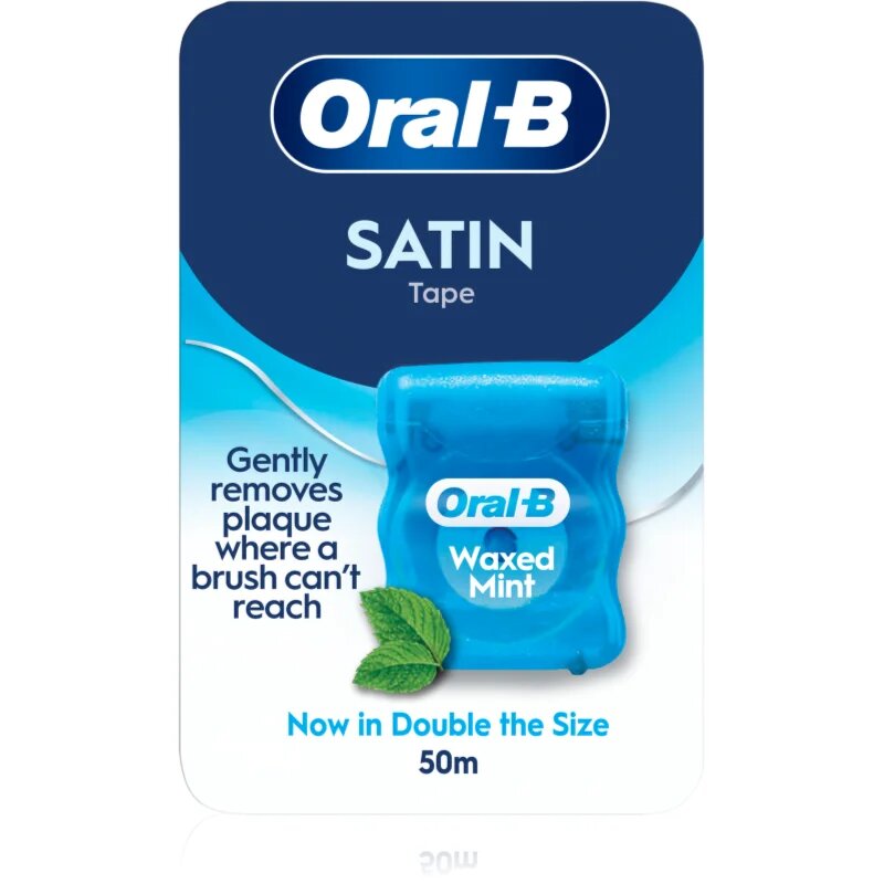 Oral-B Satin Tape Waxed Mint zobna nitka meta 50 m