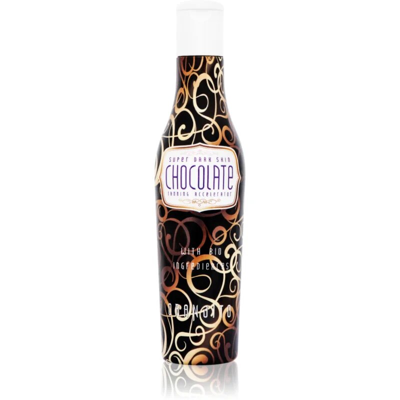 Oranjito Max. Effect Chocolate losjon za sončenje v solariju z bio snovmi in pospeševalcem porjavelosti 200 ml