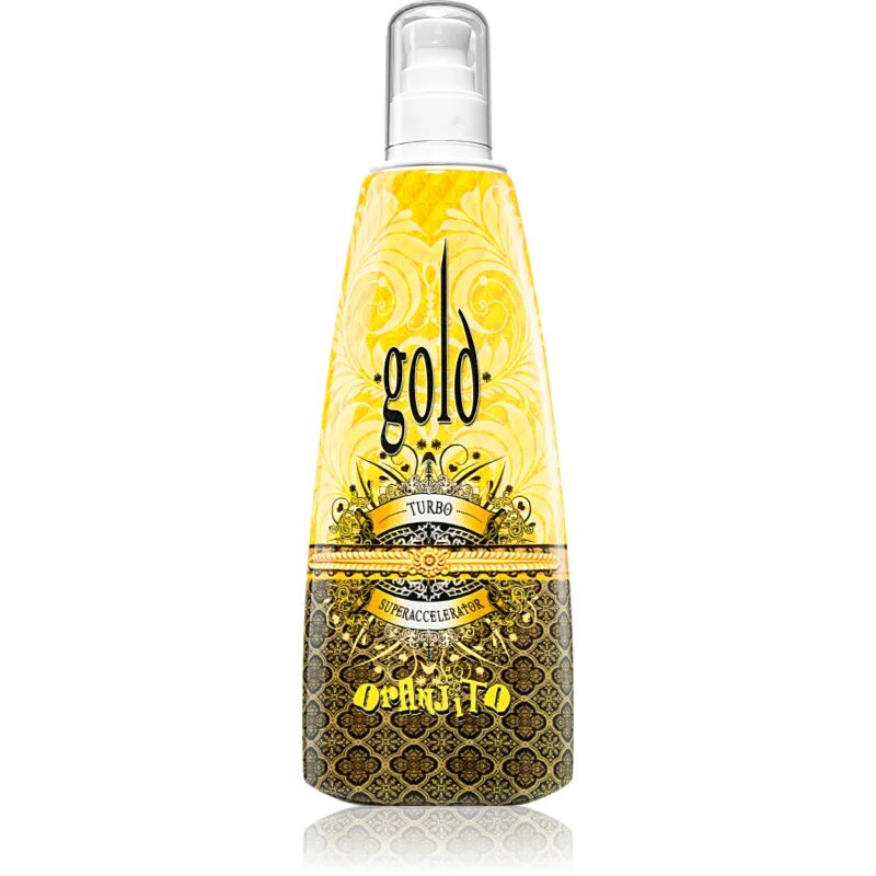 Oranjito Max. Effect Gold Turbo losjon za sončenje v solariju za pospeševanje porjavitve 250 ml