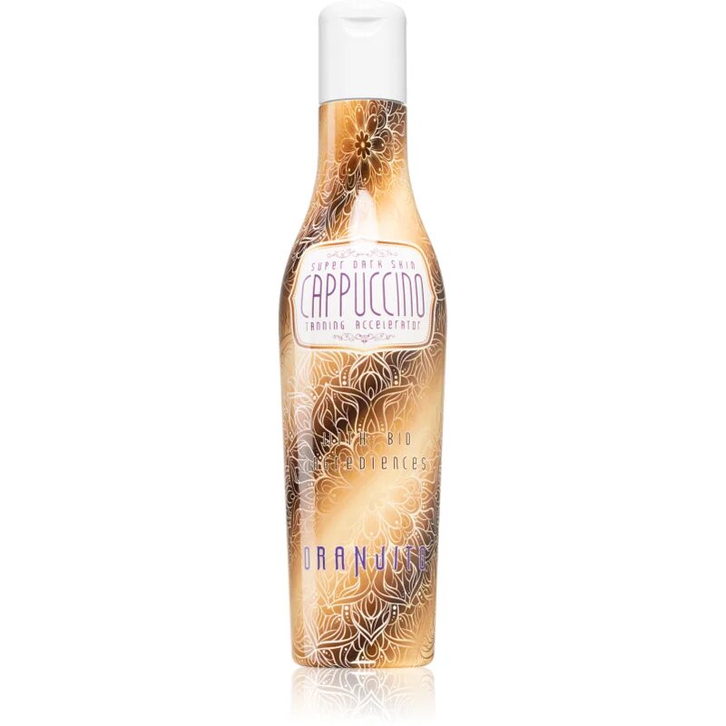 Oranjito Super Dark Skin Cappuccino losjon za sončenje v solariju z bio snovmi in pospeševalcem porjavelosti 200 ml