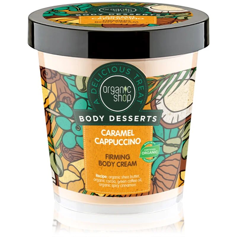 Organic Shop Body Desserts Caramel Cappuccino krema za učvrstitev kože 450 ml
