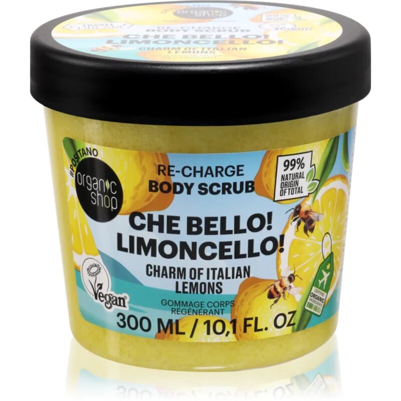 Organic Shop Body Scrub Che Bello! Limoncello! energijski piling za telo 300 ml