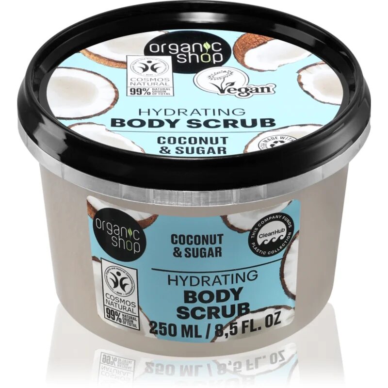 Organic Shop Body Scrub Coconut & Sugar vlažilni piling za telo 250 ml
