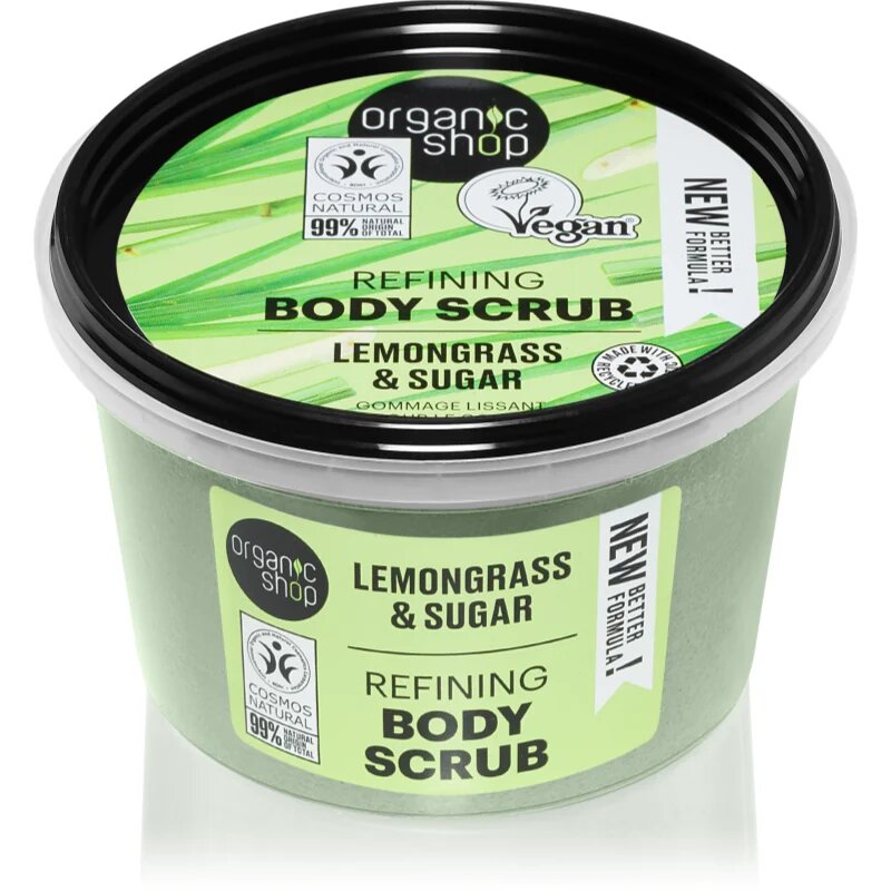 Organic Shop Lemongrass & Sugar nežni piling za telo 250 ml
