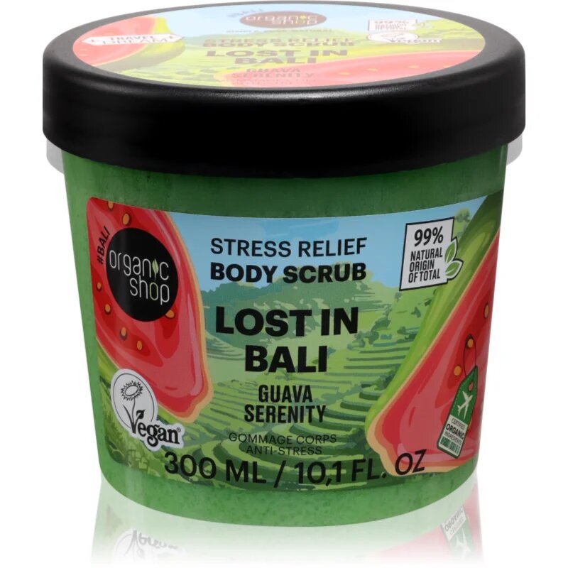 Organic Shop Lost In Bali vlažilni piling za telo 300 ml
