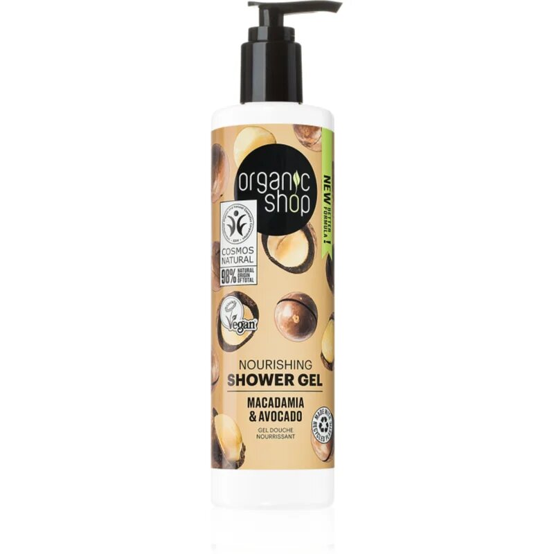 Organic Shop Macadamia & Avocado hranilni gel za prhanje 280 ml