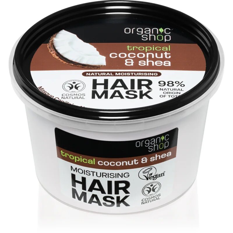 Organic Shop Natural Coconut & Shea intenzivna maska za lase z vlažilnim učinkom 250 ml