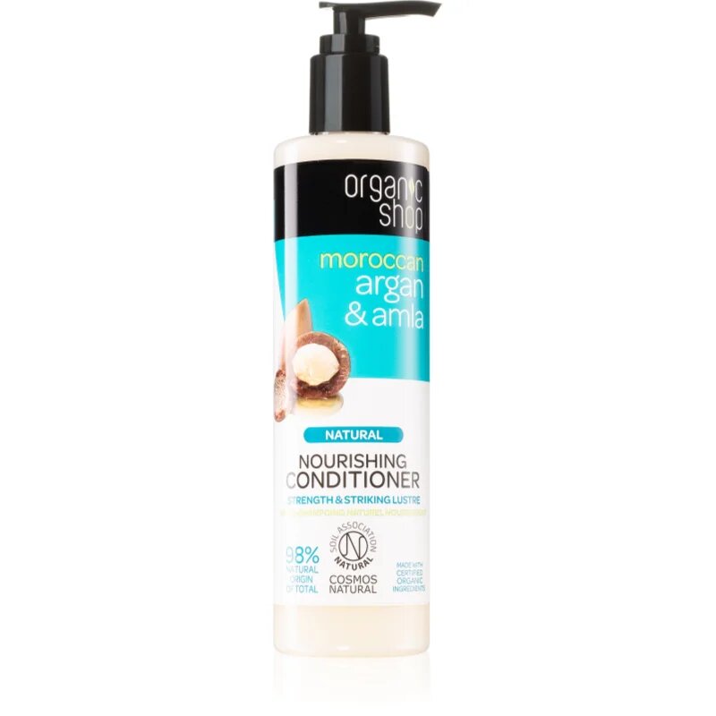 Organic Shop Natural Moroccan Argan & Amla hranilni balzam za barvane in poškodovane lase 280 ml