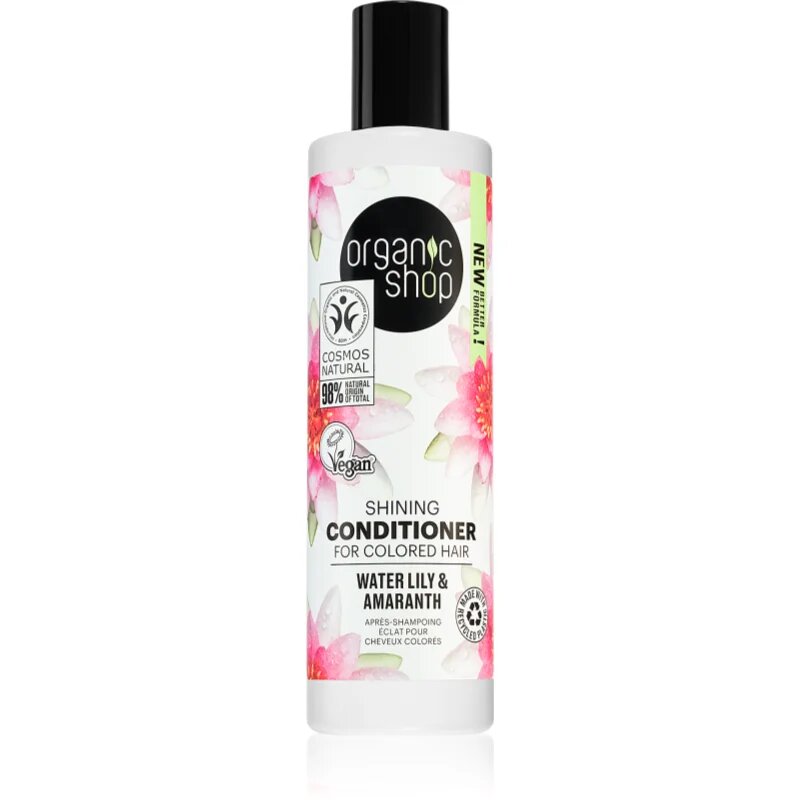 Organic Shop Organic Shea & Lily posvetlitveni balzam za sijaj in enostavno razčesavanje las za barvane lase 280 ml