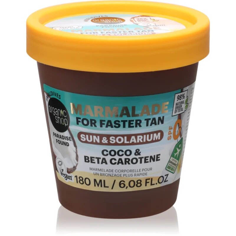 Organic Shop Paradise Found Coco & Beta Carothene maslo za telo pomoč za sončenje 180 ml