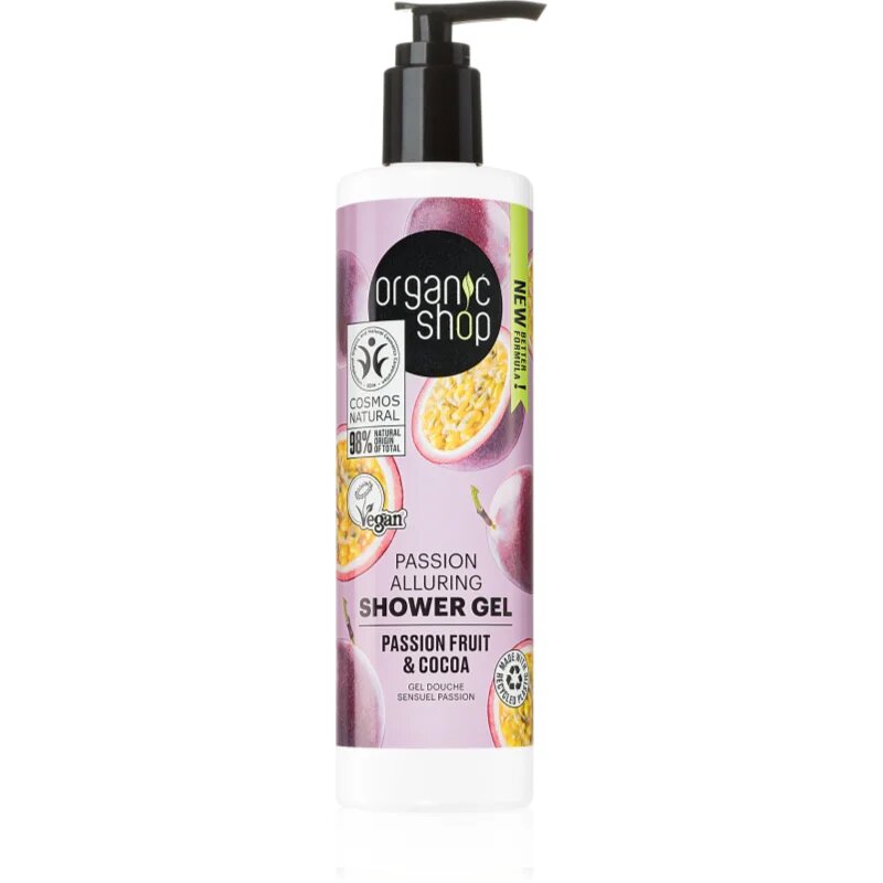 Organic Shop Passion Fruit & Cocoa opojen gel za prhanje 280 ml