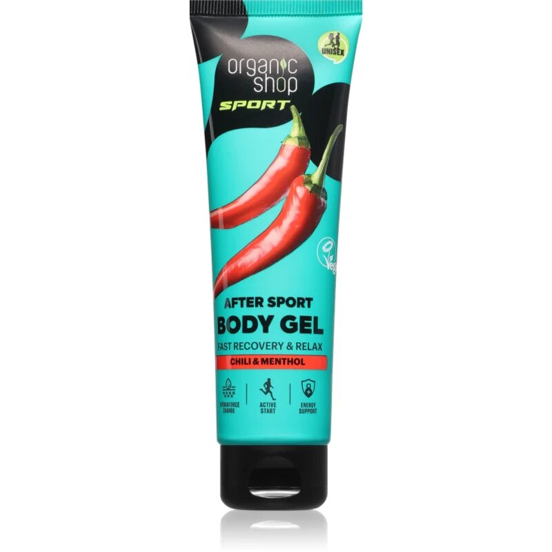 Organic Shop Sport Chili & Menthol gel za telo za utrujene mišice 75 ml
