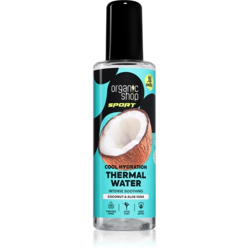 Organic Shop Sport Coconut & Aloe Vera termalna voda z vlažilnim učinkom 200 ml
