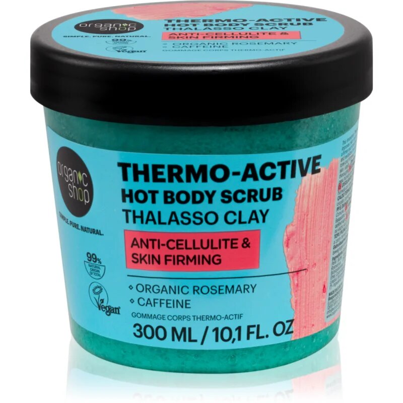 Organic Shop Thalasso Thermo-Active ogrevalni piling za telo z ilovico 300 ml