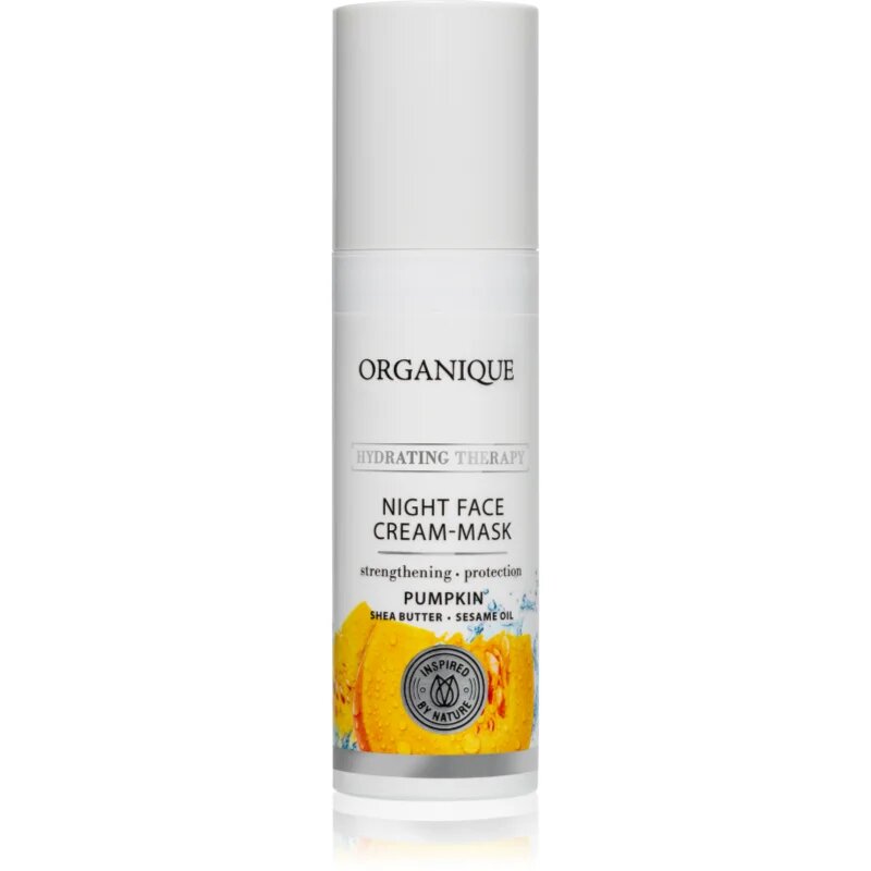 Organique Hydrating Therapy Pumpkin nočna vlažilna maska za obraz 50 ml