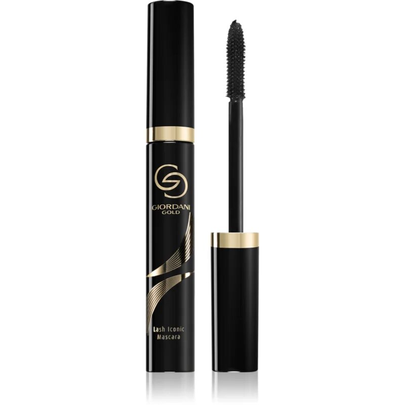 Oriflame Giordani Gold Lash Iconic Crown maskara za volumen in privihanje trepalnic odtenek Black 8 ml